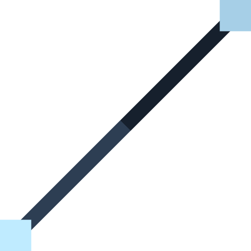 segmento de línea Basic Straight Flat icono