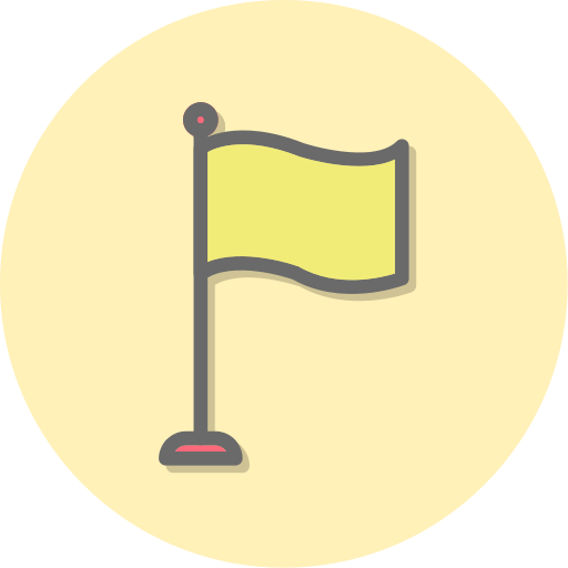 Flag Generic Outline Color icon