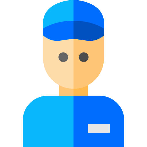 Delivery man Basic Straight Flat icon