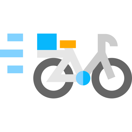 bicicleta de reparto Basic Straight Flat icono