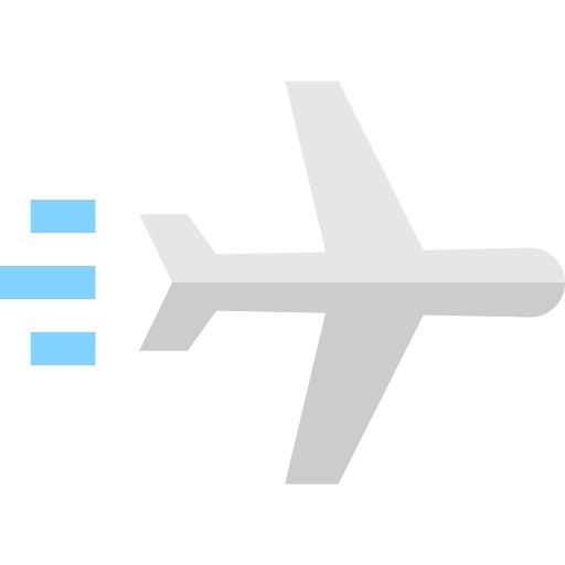 Airplane Basic Straight Flat icon