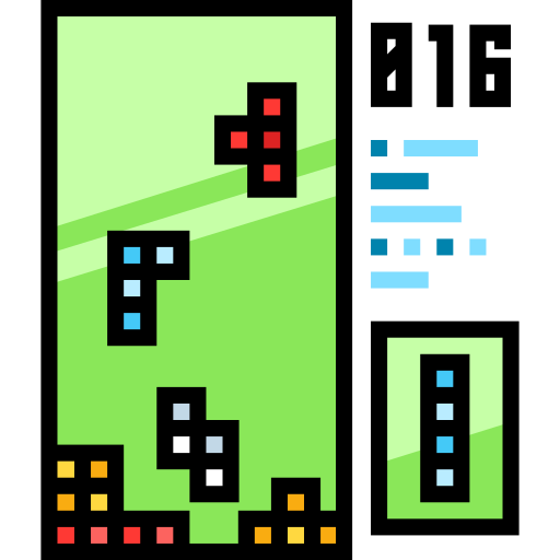 tetris Detailed Straight Lineal color icono
