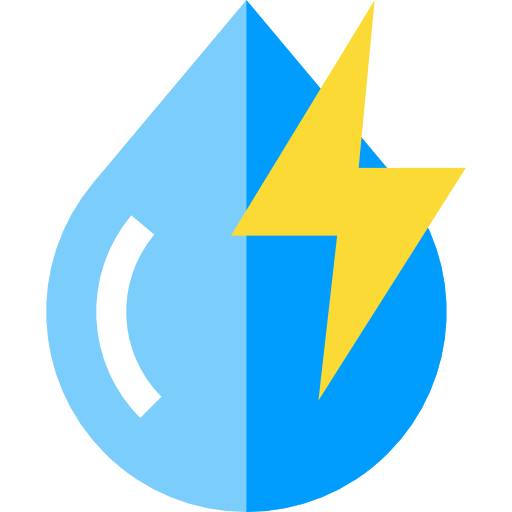 Hydro power Basic Straight Flat icon