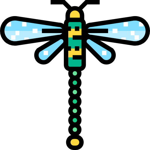 libélula Detailed Straight Lineal color icono
