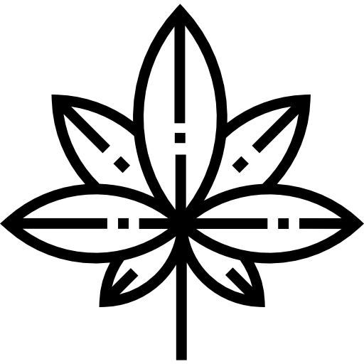 liść Detailed Straight Lineal ikona