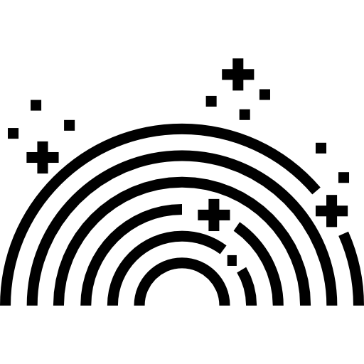 regenboog Detailed Straight Lineal icoon