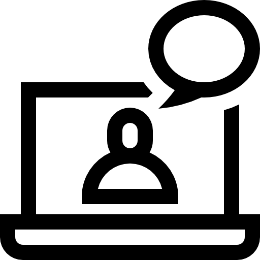 videollamada Basic Straight Lineal icono