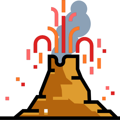 Volcano Detailed Straight Lineal color icon