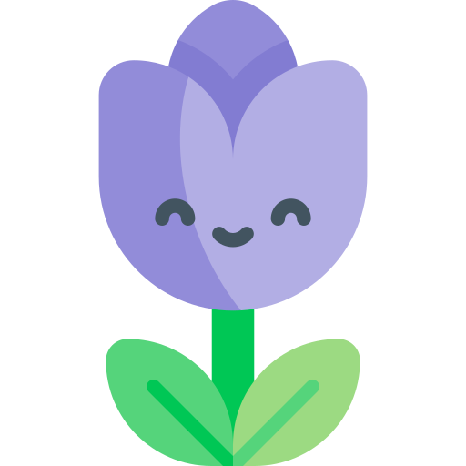 tulipán Kawaii Flat icono