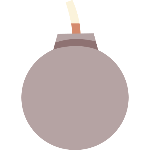 bomba Cartoon Flat icono