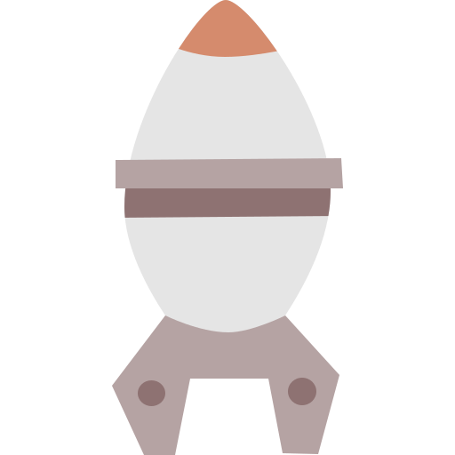 Ракета Cartoon Flat иконка
