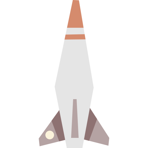 rakete Cartoon Flat icon