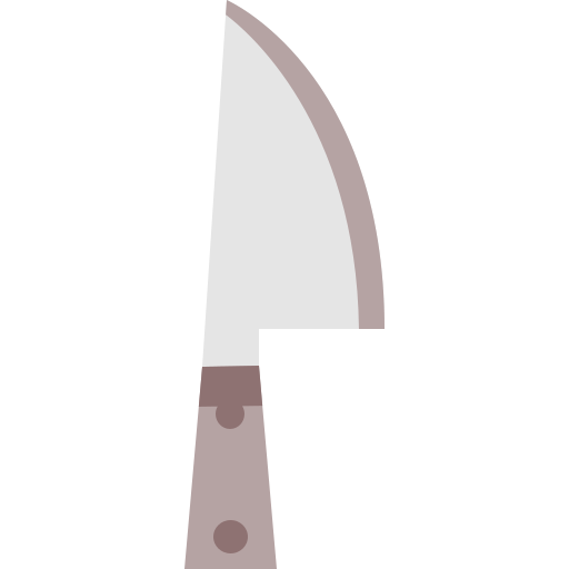 cuchilla de carnicero Cartoon Flat icono