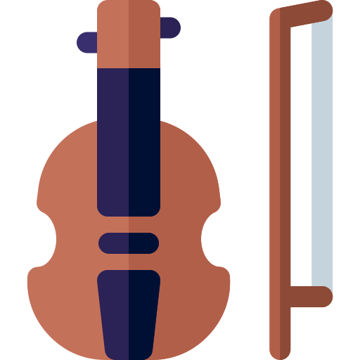 Violin Basic Rounded Flat icon