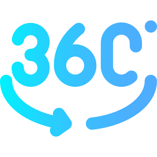 360 degrees Super Basic Omission Gradient icon