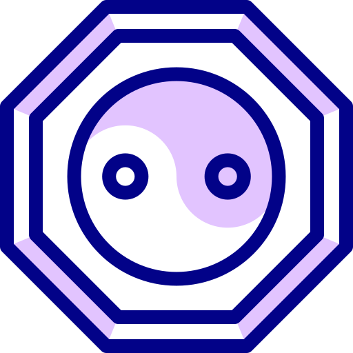 yin yang Detailed Mixed Lineal color ikona