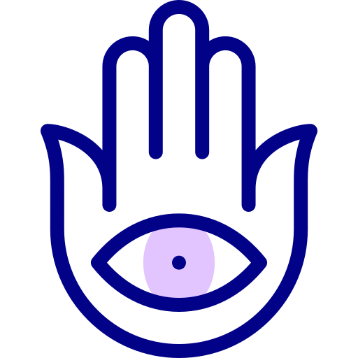 Hamsa Detailed Mixed Lineal color icon