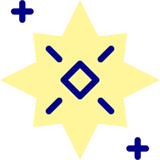 Holy star Detailed Mixed Lineal color icon