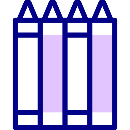 lápices de color Detailed Mixed Lineal color icono