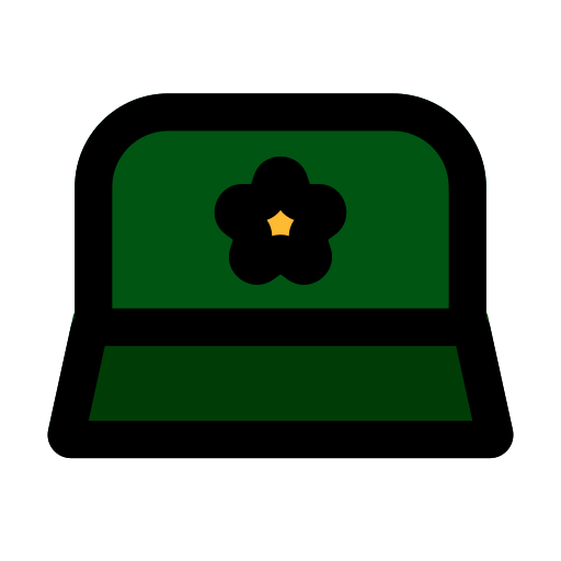 sombrero militar Generic Outline Color icono