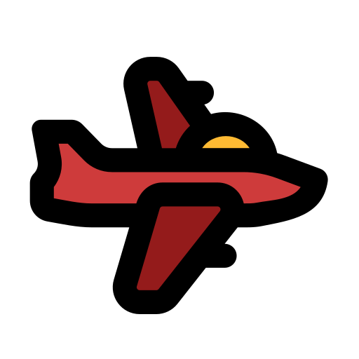 戦闘機 Generic Outline Color icon