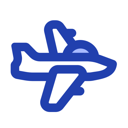 Fighter jet Generic Blue icon
