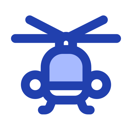 Military helicopter Generic Blue icon