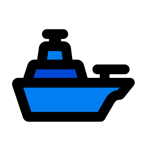 oorlogsschip Generic Outline Color icoon