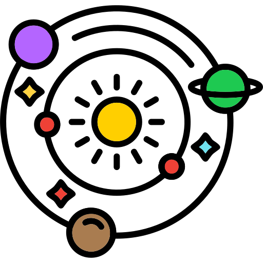 sistema solare Generic Outline Color icona