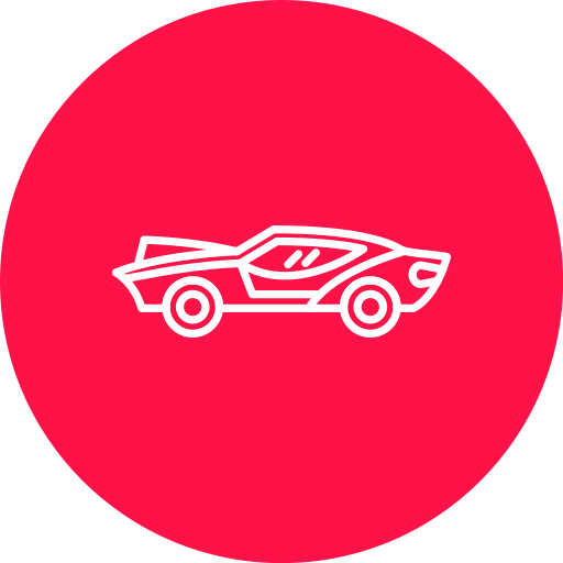 auto sportiva Generic Flat icona