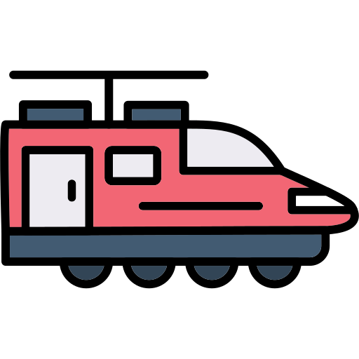 elektrische trein Generic Outline Color icoon