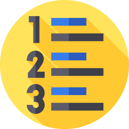 nummerierung Flat Circular Flat icon