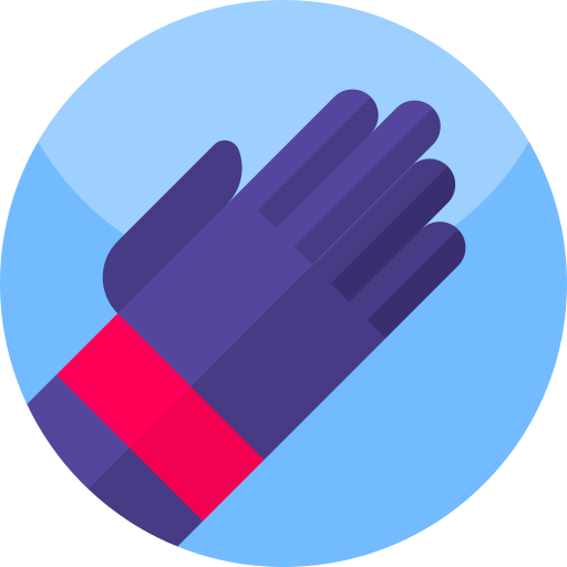 Glove Geometric Flat Circular Flat icon