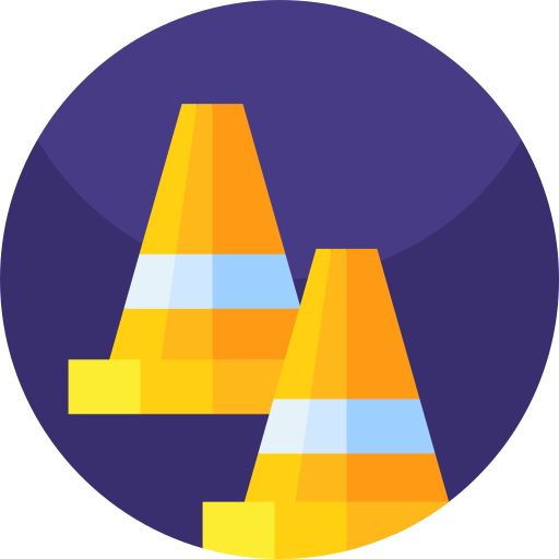 Traffic cone Geometric Flat Circular Flat icon