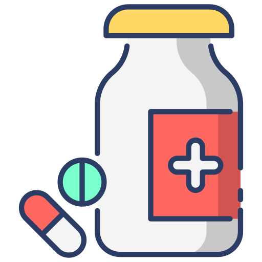 Pills bottle Generic Outline Color icon