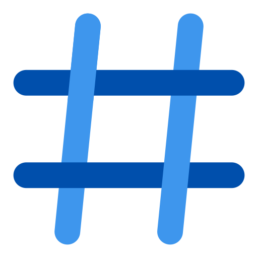Hastag Generic Blue icon