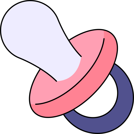 Pacifier Generic Thin Outline Color icon