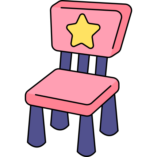 krzesełko dla dziecka Generic Thin Outline Color ikona