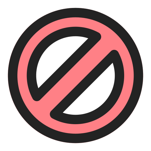 Ban Generic Outline Color icon