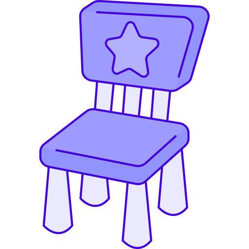 chaise de bébé Generic Thin Outline Color Icône