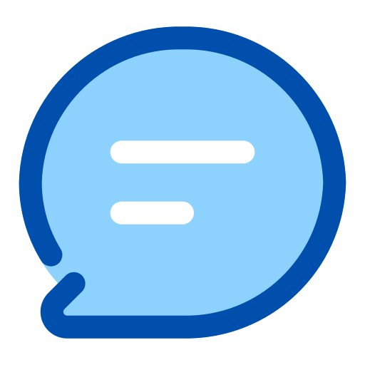バブルチャット Generic Blue icon