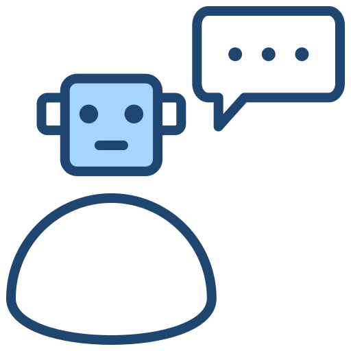 Chatbot Generic Blue icon