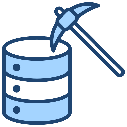 Data mining Generic Blue icon