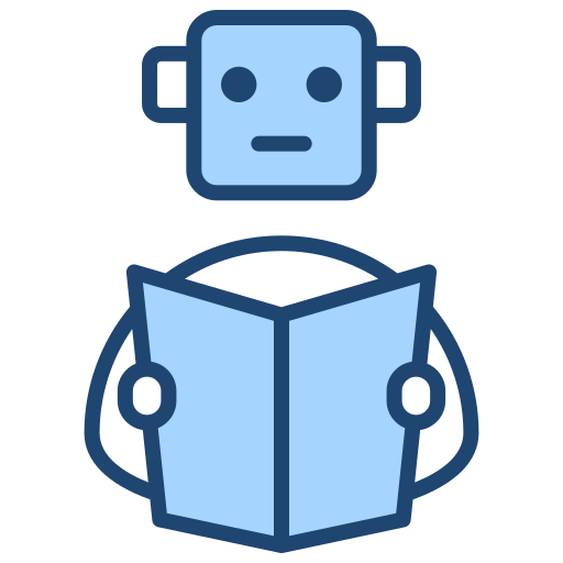 machine learning Generic Blue иконка