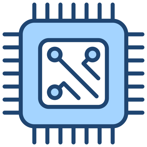 Microprocessor Generic Blue icon