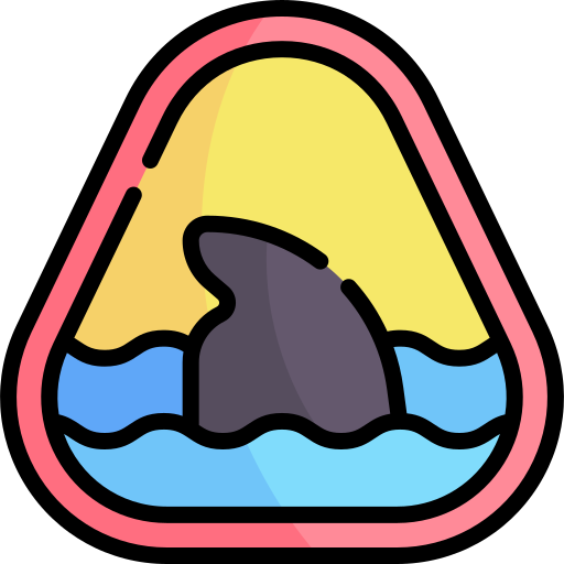 Shark Kawaii Lineal color icon