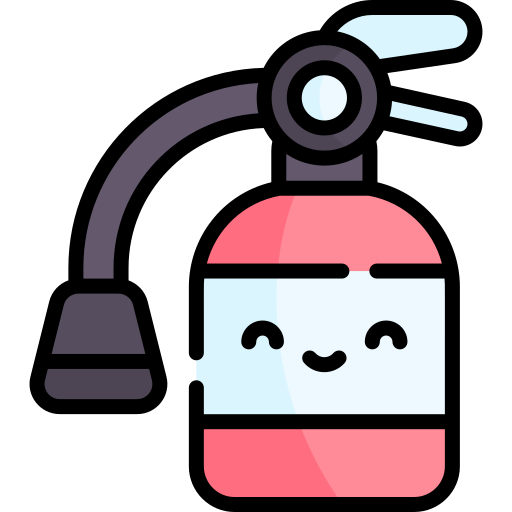 Fire extinguisher Kawaii Lineal color icon