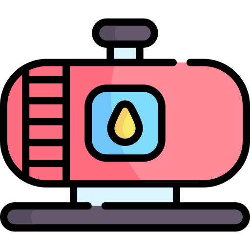 Oil tank Kawaii Lineal color icon