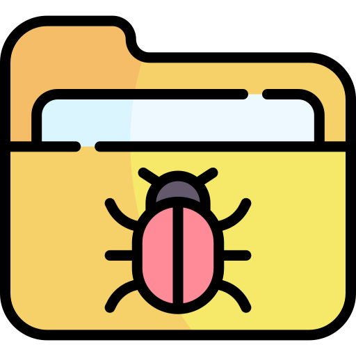 Infected folder Kawaii Lineal color icon