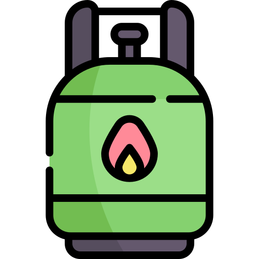 tanque de gas Kawaii Lineal color icono